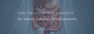 anxiety, inflammation, depression, gut health and mood, gut and brain connection, mental health care, inflammation and mental health, chronic stress, gut health and mental health